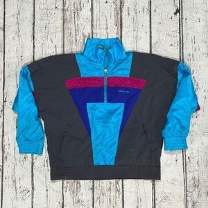 Vintage 1990s Adidas Trefoil Lightweight Windbreaker Jacket